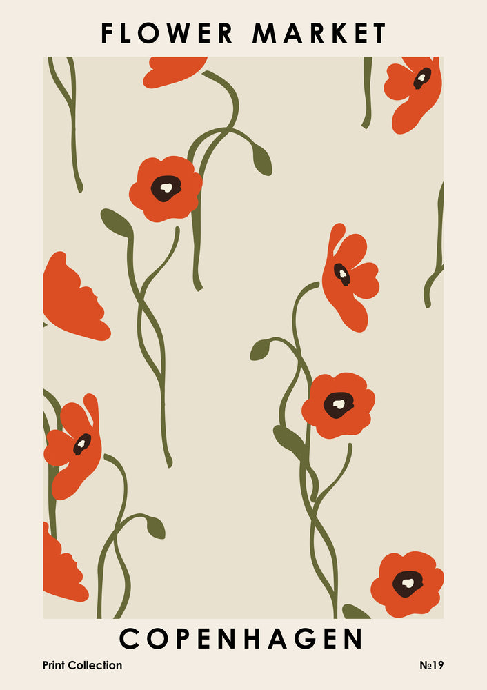 Flower Market Copenhagen Print The Wall Art Club