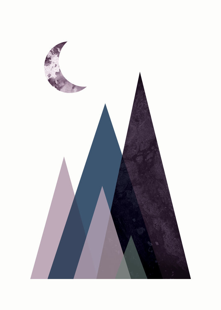 Scandi Mountains Blue 1