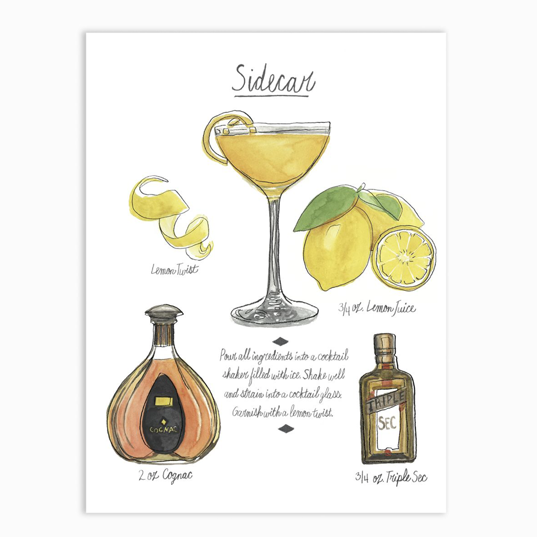 Classic Cocktails - Martini & Sidecar set