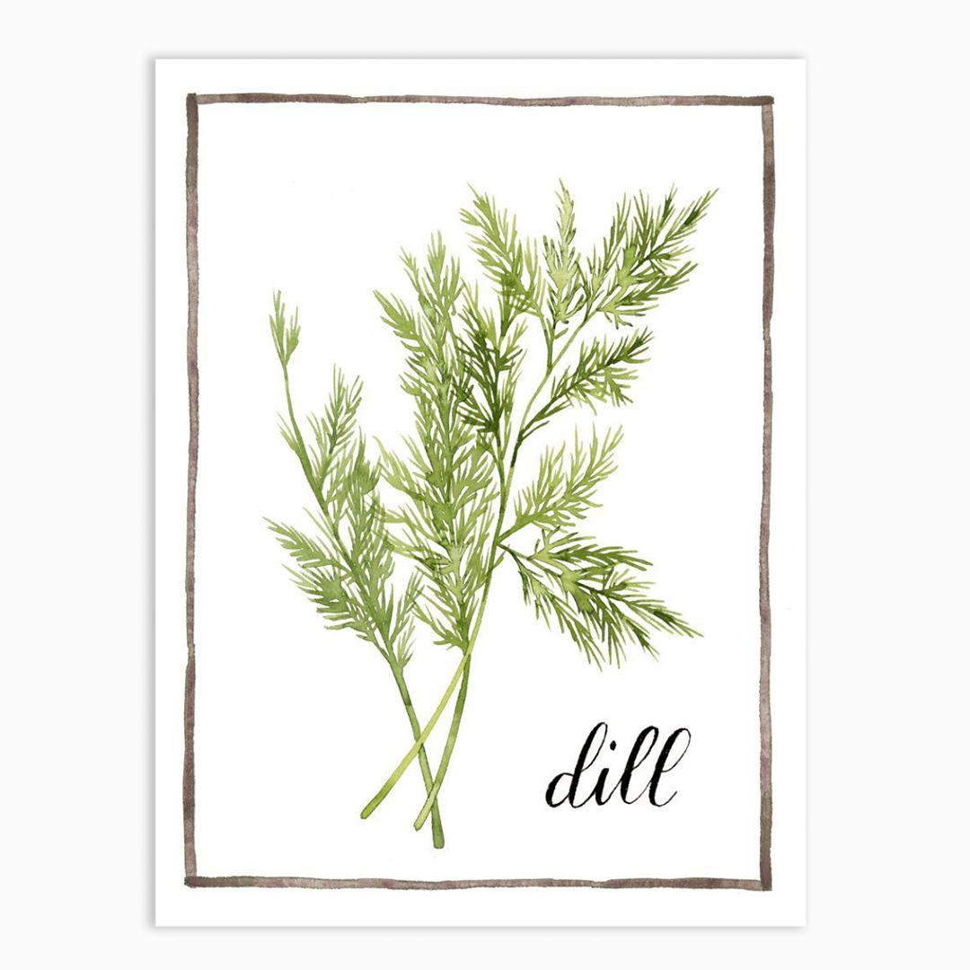 Watercolor Herbs III