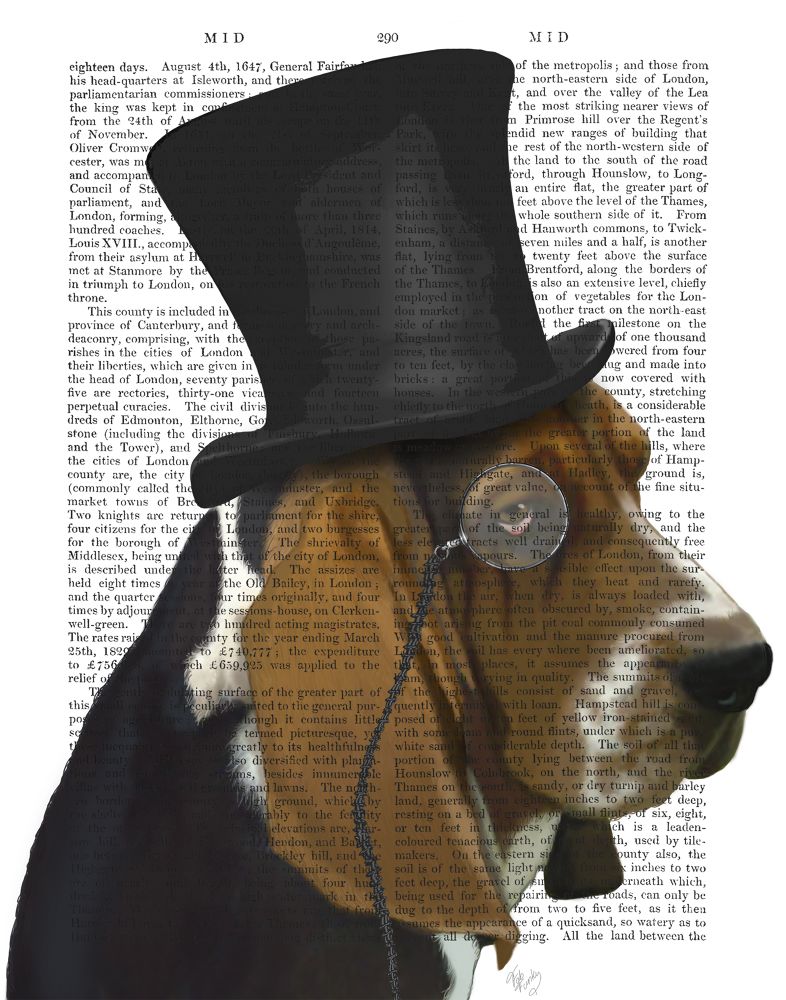 Basset hound wall sales art