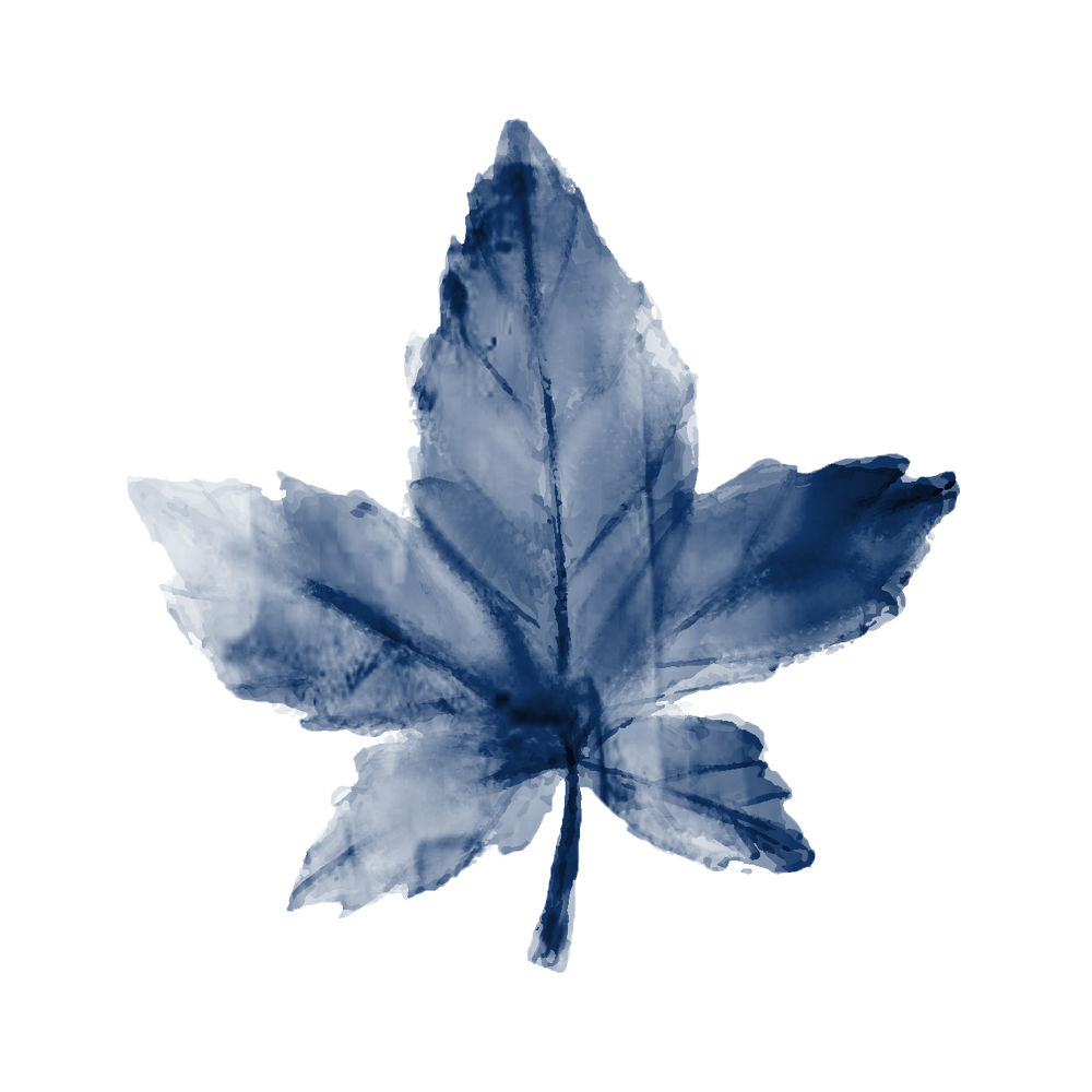 Navy Leaf Print 1