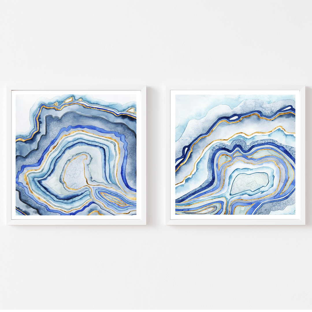 Cobalt Agate I & II set