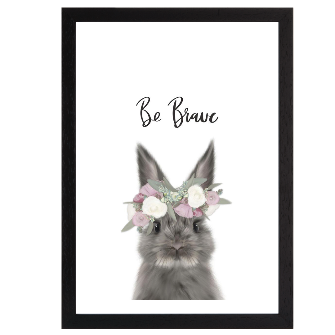 Floral Bunny Be Brave