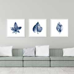 Navy Leaf Print 3
