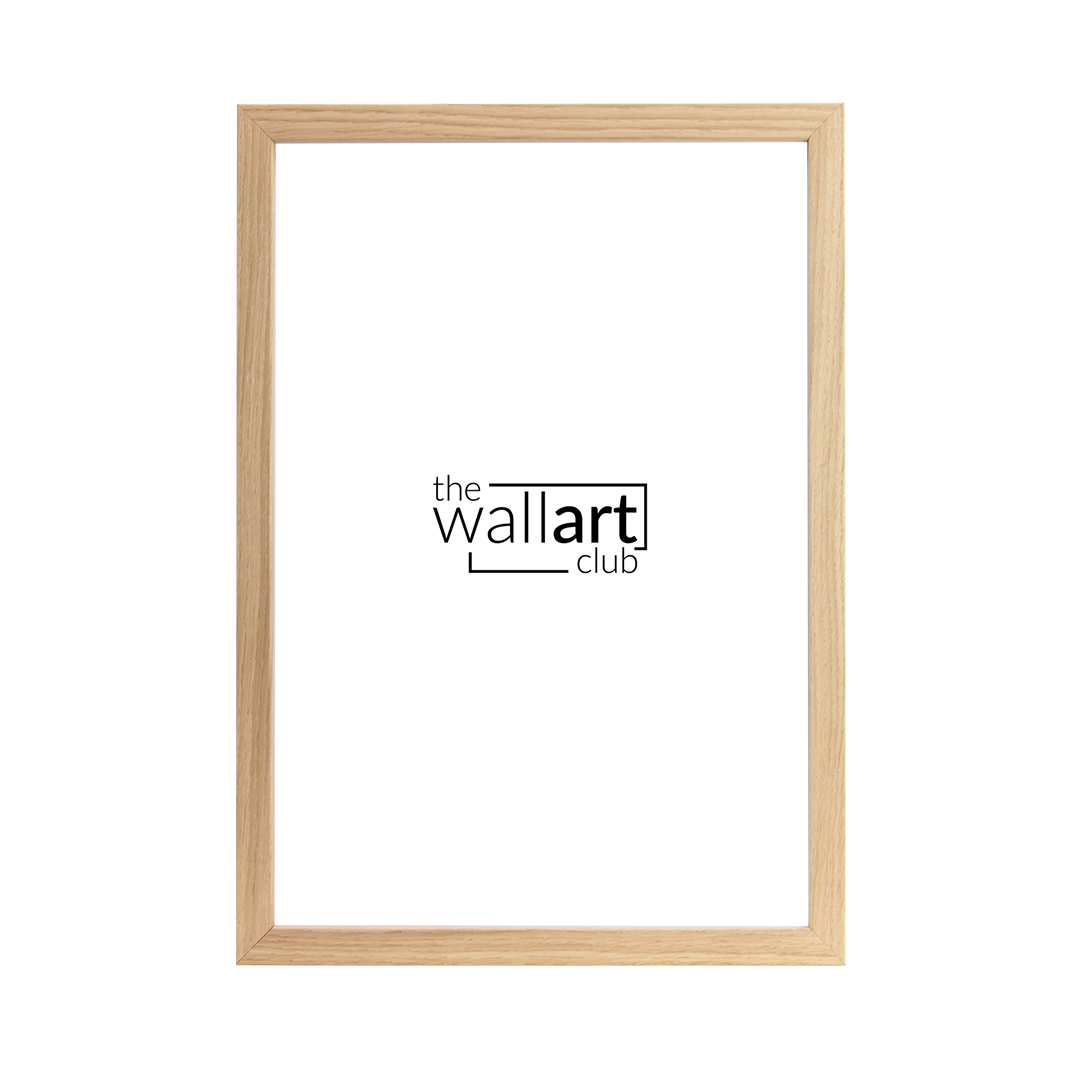 4 Piece Oak Wooden Picture Frame Set, 1 x A3 frame, 2 x A4 frames & 1 x A5 frame