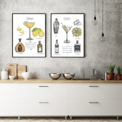 Classic Cocktails - Martini & Sidecar set